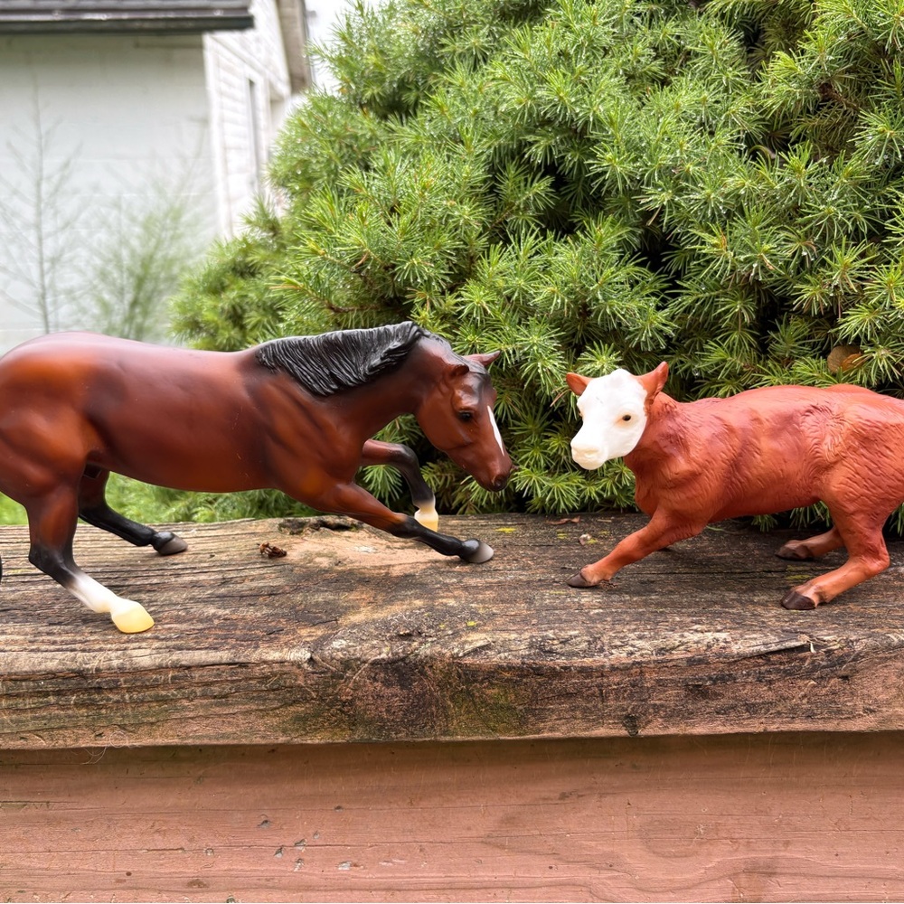 Breyer Cutting Horse and Calf